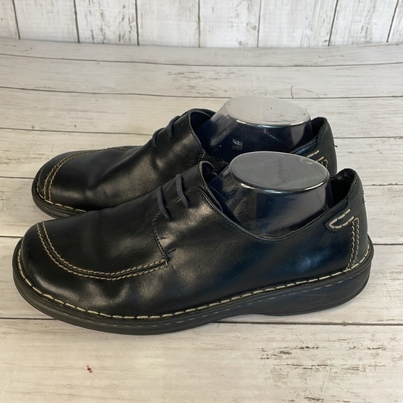 Josef Seibel Black Unisex Oxfords with Contrast Stitching main image 8